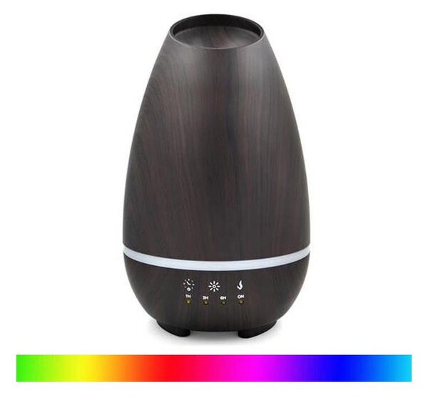 Umidificatore e ionizzatore d'aria a LED RGB 500 ml