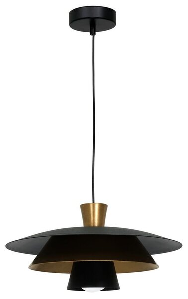 Platone nero-oro lampada a sospensione decorativa 1xE27 15W Luminex