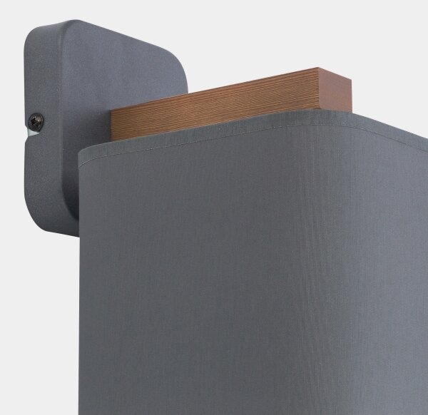 Applique TORA 1xE27/15W/230V grigio