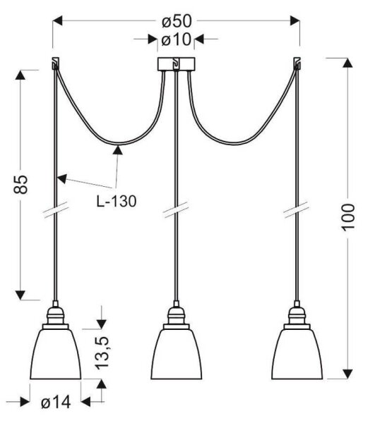 Lampadario a sospensione con filo VOICE 4xE27/40W/230V ragno