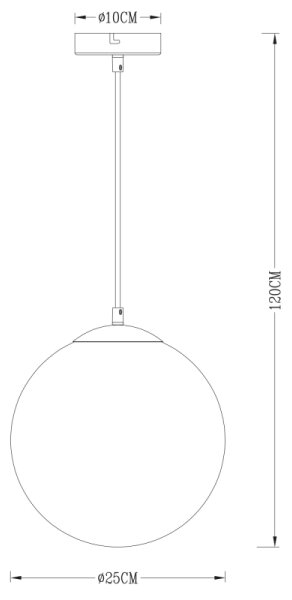 Globo 15862 - Lampadario a sospensione con filo VARUS 1xE27/40W/230V