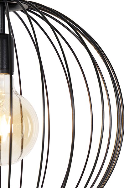 Lampada a sospensione di design nera 40 cm - WIRE DOS