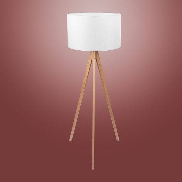 Lampada da terra TREVISO 1xE27/25W/230V bianco/legno