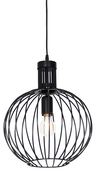 Lampada a sospensione design nera 30cm - WIRE DOS