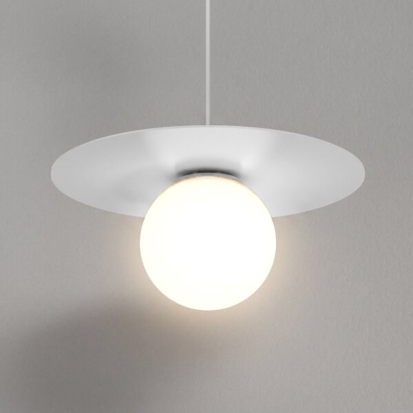 Lampadario a cavo FLAT 1xE27/15W/230V bianco