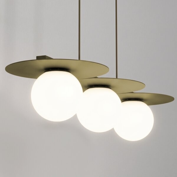 Lampadario a cavo FLAT 3xE27/15W/230V, finitura oro