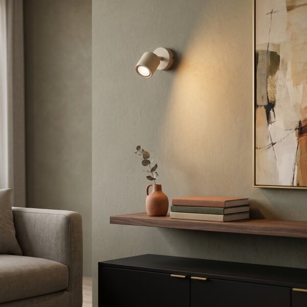 Applique a spot da parete DEMIA 1xGU10/8W/230V beige
