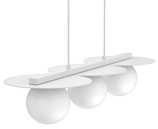 Lampadario su cavo FLAT 3xE27/15W/230V bianco