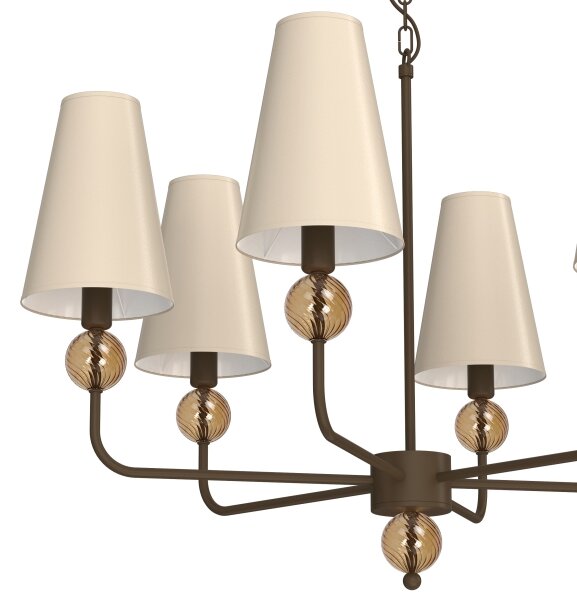 Lampadario a catena GRENADA 6xE14/15W/230V beige