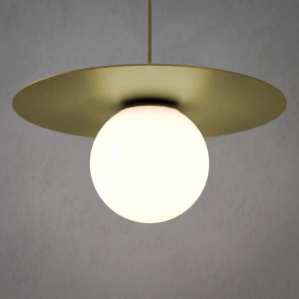 Lampada a sospensione su cavo FLAT 1xE27/15W/230V, dorata