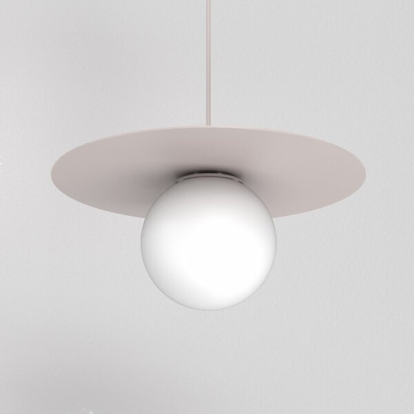Lampadario a sospensione FLAT 1xE27/15W/230V, crema
