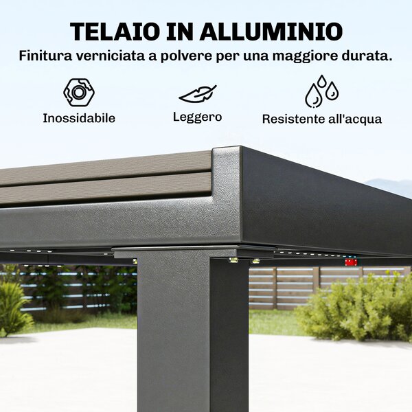 Outsunny Set Pranzo Estensibile Esterni 9 Pezzi, Tavolo Alluminio, 8 Sedie, Grigio | Aosom Italy