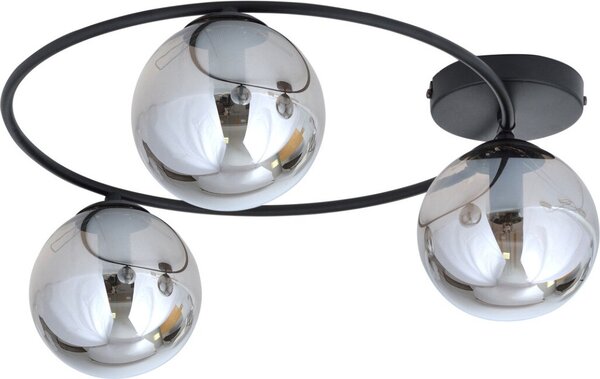 Lampada da soffitto Emibig 3xE14 10W SOPRA con 3 paralumi color grafite 1256/3