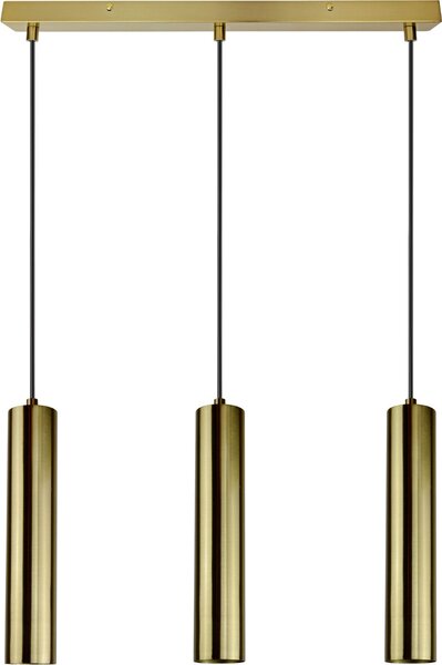 Lampada a sospensione NAPOLI dorata 3xGU10x8W in metallo, dimensioni: 120x6x50 cm, IP20, Polux