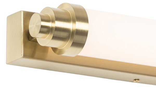 Applique da parete bianca con oro incl. LED dimmerabile a 3 livelli IP44 - Yordi