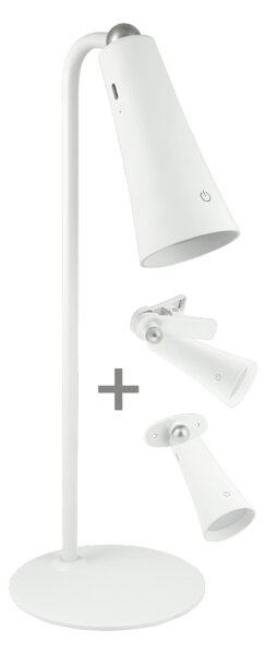 Lampada da tavolo Led touch Tensai 3W Bianca portatile a batteria ricaricabile USB Type-C Bianco neutro 4000K Novaline
