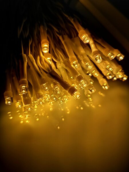 Catena Luci da esterno ad Energia Solare 100 led Bianco Caldo