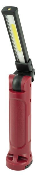 Lampada Led COB Rossa estensibile con calamita e gancio a batteria USB Bianco freddo 6000K Novaline