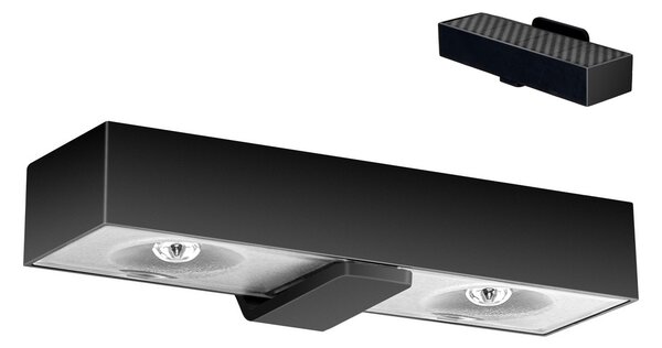 Applique Led 1W Nero con pannello solare IP44 Bianco neutro 4000K con sensore crepuscolare Novaline