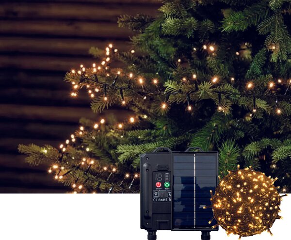 Catena luminosa per esterno Energia Solare 500 Led Bianco Caldo