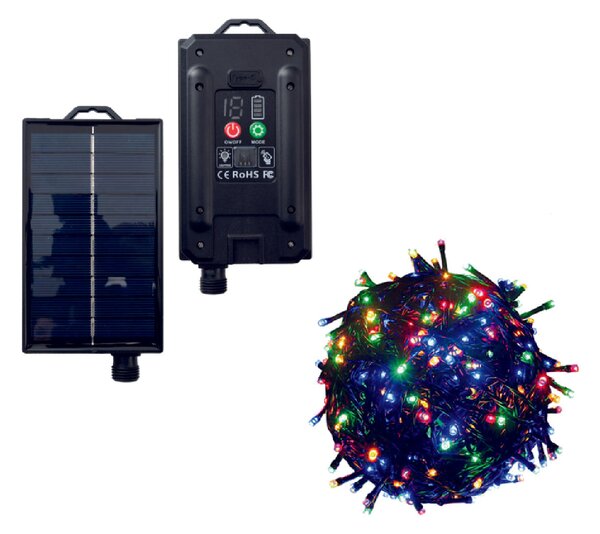 Catena Luminosa da esterno Solare 500 Led Multicolor