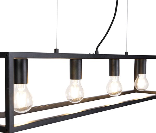 Lampada a sospensione industriale nera - Cage 4