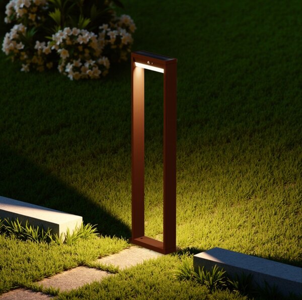 Lampioncino da Giardino Solare 600 Lumen "LMS-091" Corten