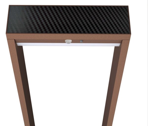 Lampioncino da Giardino Solare 600 Lumen "LMS-091" Corten