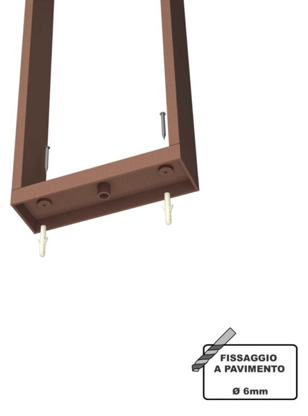Lampioncino da Giardino Solare 600 Lumen "LMS-091" Corten