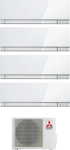 MITSUBISHI Climatizzatore Quadri Split 9000+9000+12000+12000 Btu Inverter Condizionatore con Pompa di Calore Classe A++/A Gas R32 WIFI (Unit Inter