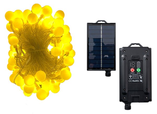 Catena luminosa ad energia solare per esterno 10 metri