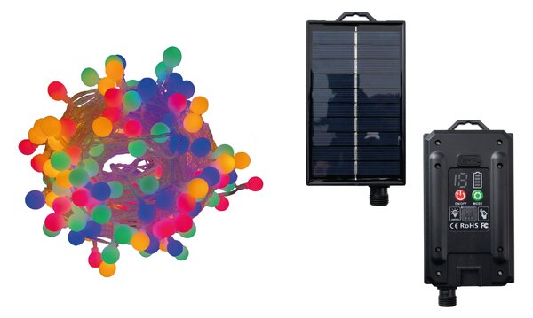 Catena luminosa da esterno ad energia solare 100 led Multicolor