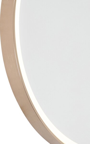 Specchio da bagno in rame 50 cm con LED e dimmer touch - Miral