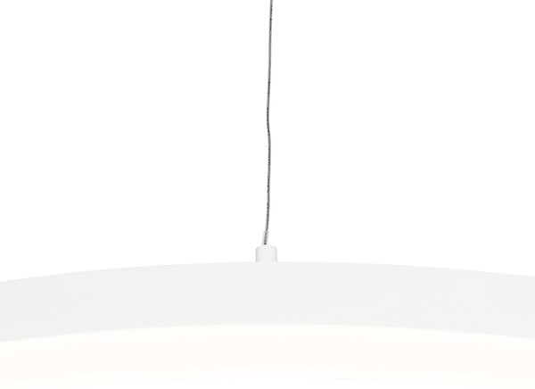 Lampada a sospensione di design bianca 60 cm con LED dimmerabile a 3 livelli - Anello