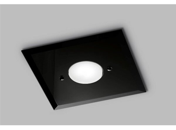 Plafoniera da Muro con in Vetro a Specchio collezione DADO Dimensioni 22x22x h 3 cm - 0,7 kg GX53 LED 1 x max 7 watt struttura Nero
