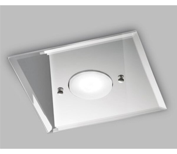 Plafoniera da Muro con in Vetro a Specchio collezione DADO Dimensioni 22x22x h 3 cm - 0,7 kg GX53 LED 1 x max 7 watt struttura Specchiante