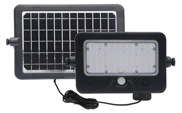 Faro Led Con Pannello Solare 1100 Lumen