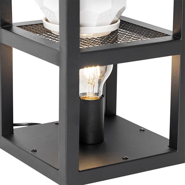 Lampada da tavolo industriale nera - Cage Rack