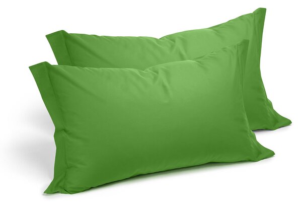 Coppia Federe In Cotone Cotone Tinta Unita Standard Caleffi Tinta Unita Verde Caleffi