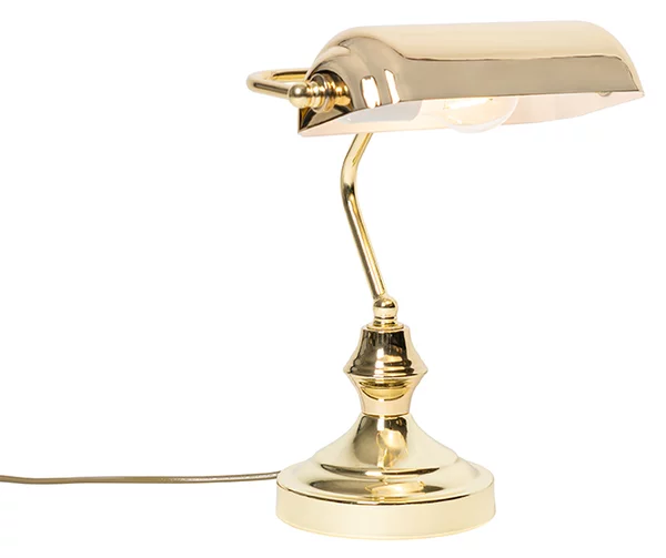 Lampada da tavolo classica/lampada da notaio in ottone - Banker