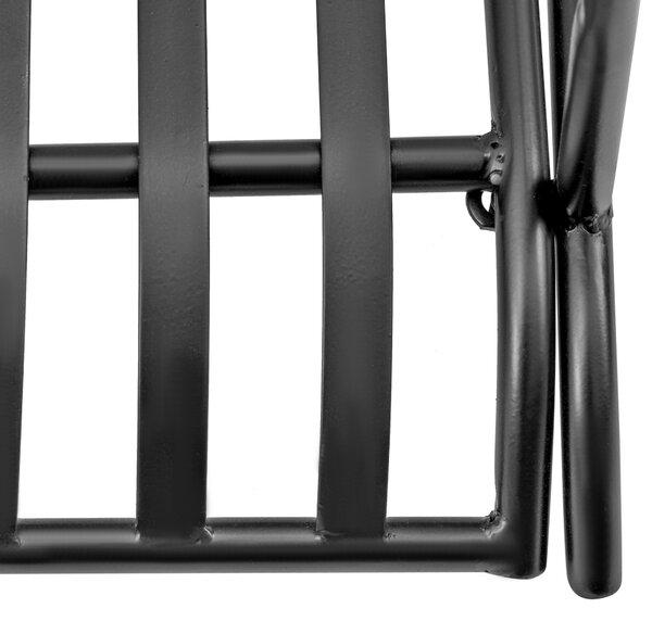 Outsunny Banc Suspendu 2 Places altalena da Giardino in metallo dim. 137L x 58l x 52H cm Nero