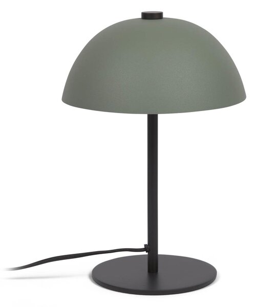 Lampada da tavolo Aleyla in metallo con finitura verde
