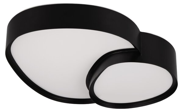 Lampada da soffitto Trio Rise LED 21 W, dimmerabile, nero opaco, temperatura di colore regolabile, luce notturna