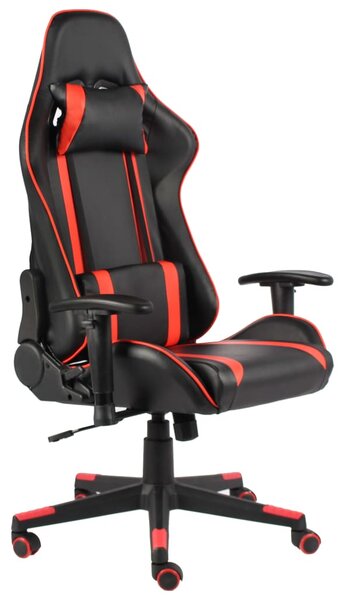 Sedia da gioco girevole in PVC rosso