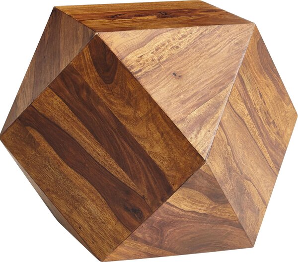 Tavolino 57 x 42,5 x 57 cm tavolino in legno massiccio sheesham moderno | Wohnling
