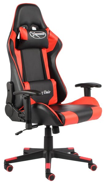Sedia da gioco girevole in PVC rosso