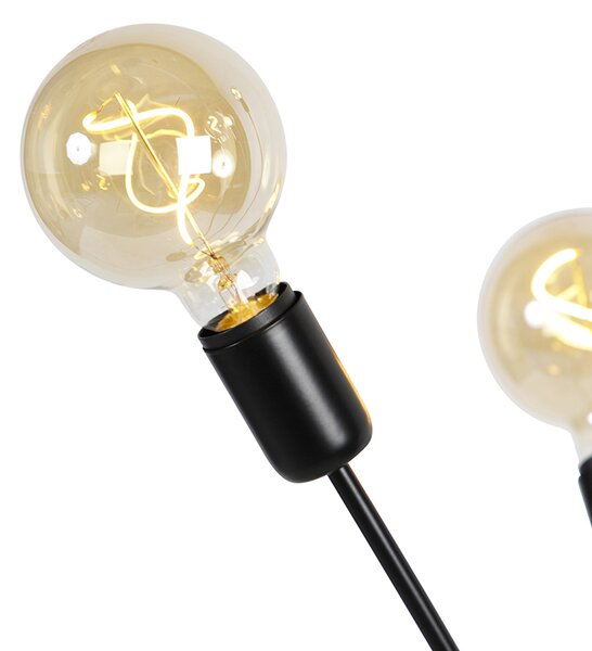 Lampada da terra design nera 5 luci - WIMME