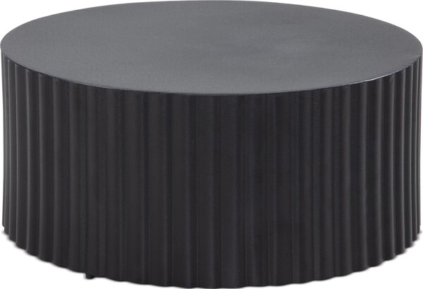 Tavolino 67x67x31 cm in metallo nero pieghevole rotondo | Wohnling