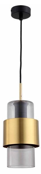 Lampada a sospensione Miele oro fumé 1xE27x40W in vetro, dimensioni: 150x13x13 cm, IP20, Light Prestige