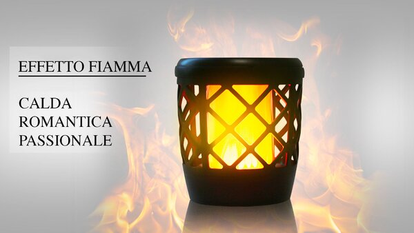 Lampada da Giardino Solare Effetto FIAMMA Decorativa